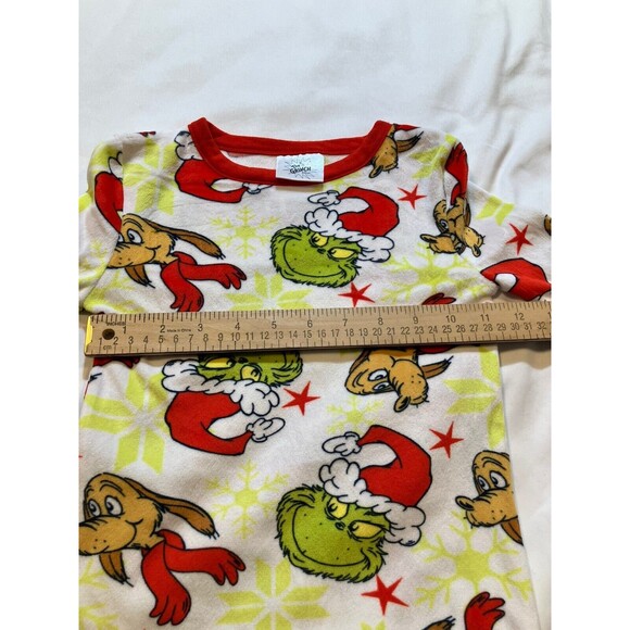 Kids Size 6 Super Soft Pajama Top Dr Suess Grinch Christmas Dog Sleepwear - Picture 4 of 6